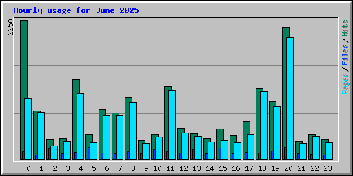Hourly usage for June 2025