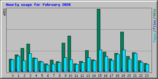 Hourly usage for February 2026